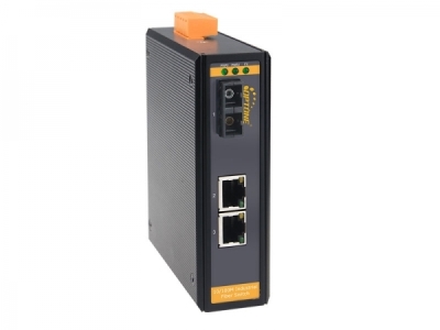 OPT-IES1012P: Industrial Switch Industrial 2*10/100M TX(PoE) and 1*100M FX