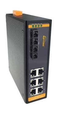 OPT-IES1026PM: Industrial Ethernet Switch 6* 10/100M POE RJ45 Port, 2*FX Port Multi Mode, Dual Fiber, 1310nm, 2km